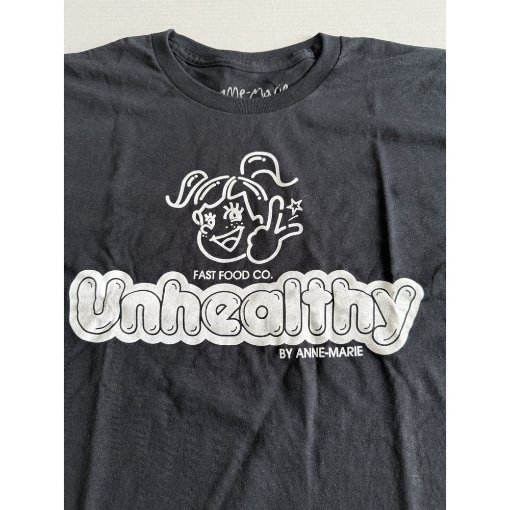 NWT Anne-Marie Unhealthy Fast Food Co. Black XL Tee Shirt
